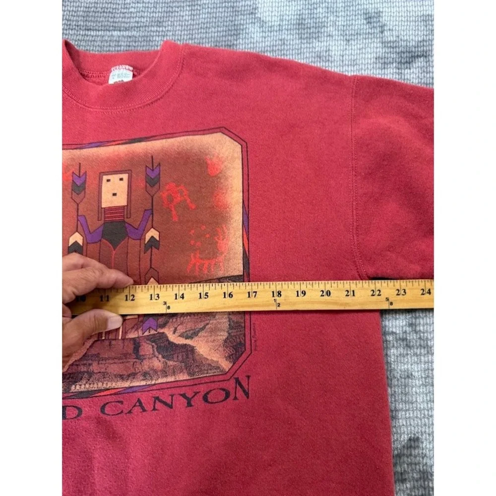 Vintage Fruit of the Loom Grand Canyon Sweatshirt Red 90s USA Made Large
